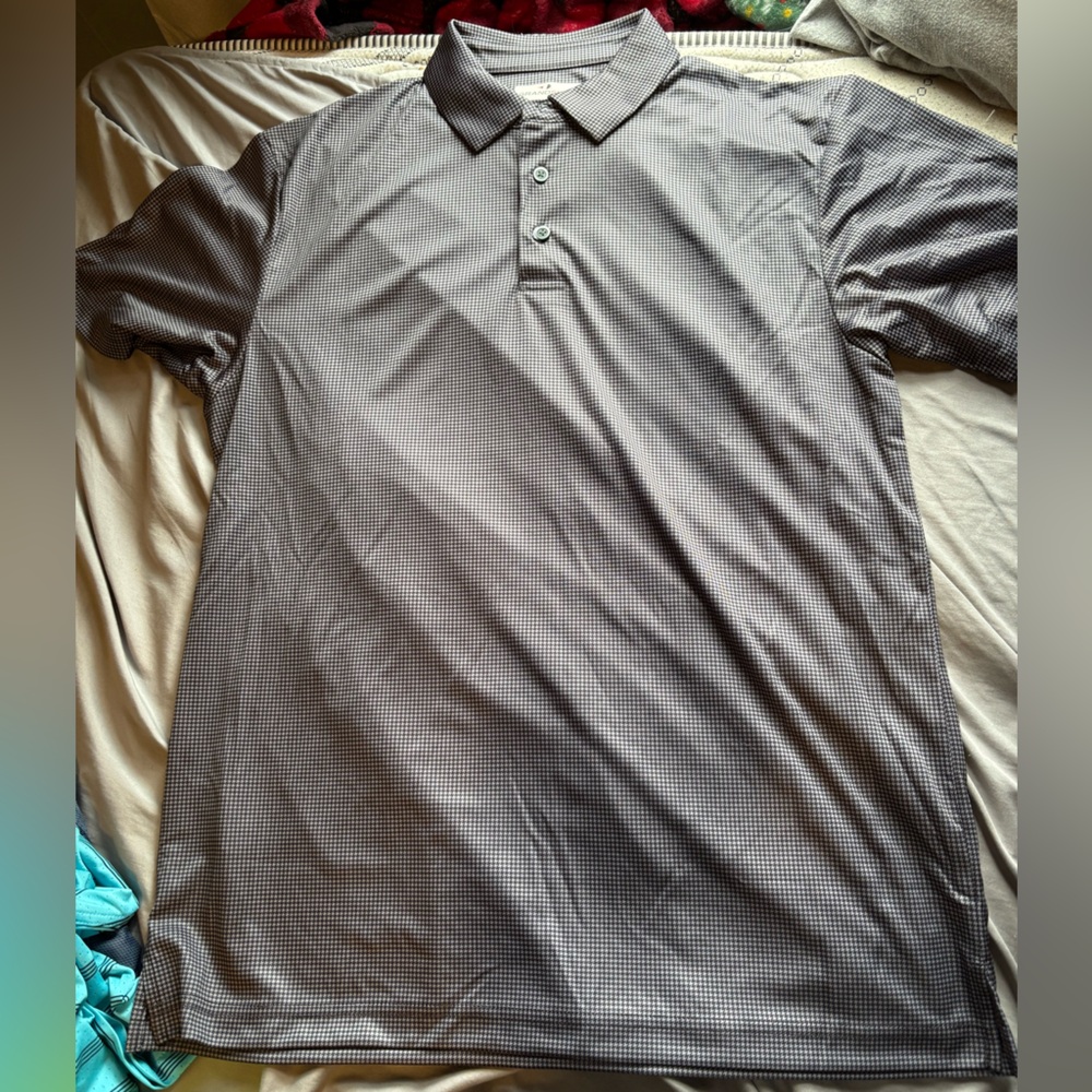 Grand Slam Houndstooth Polo Shirt in Gray